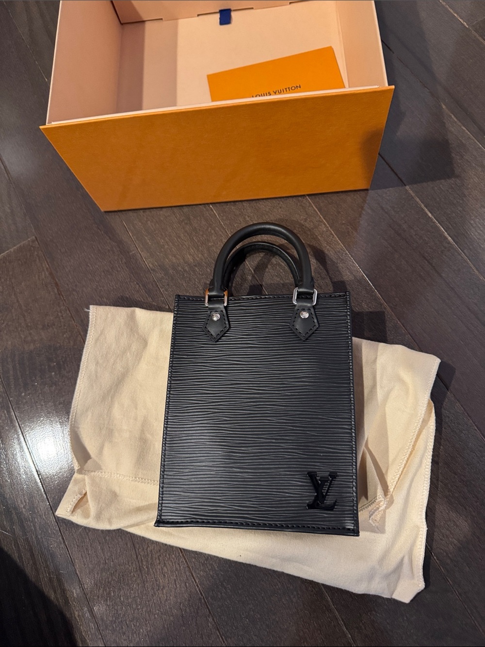 Louis Vuitton Black Epi Vertical Tote Small Top-Handle Bag